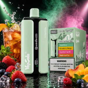 VapSolo Quads 4in1 Apple green 80000 Puff eldobható vape – 4 frissítő íz egy készülékben